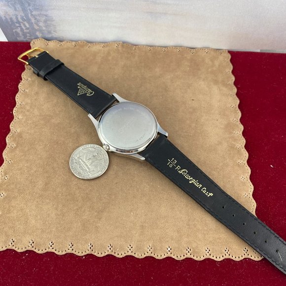 Kenneth Cole Silver Tone Black Leather Quartz Watch - Picture 8 of 10